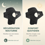Genouillère de compression Flexora Pro avec sangles réglables et ouverture rotulienne